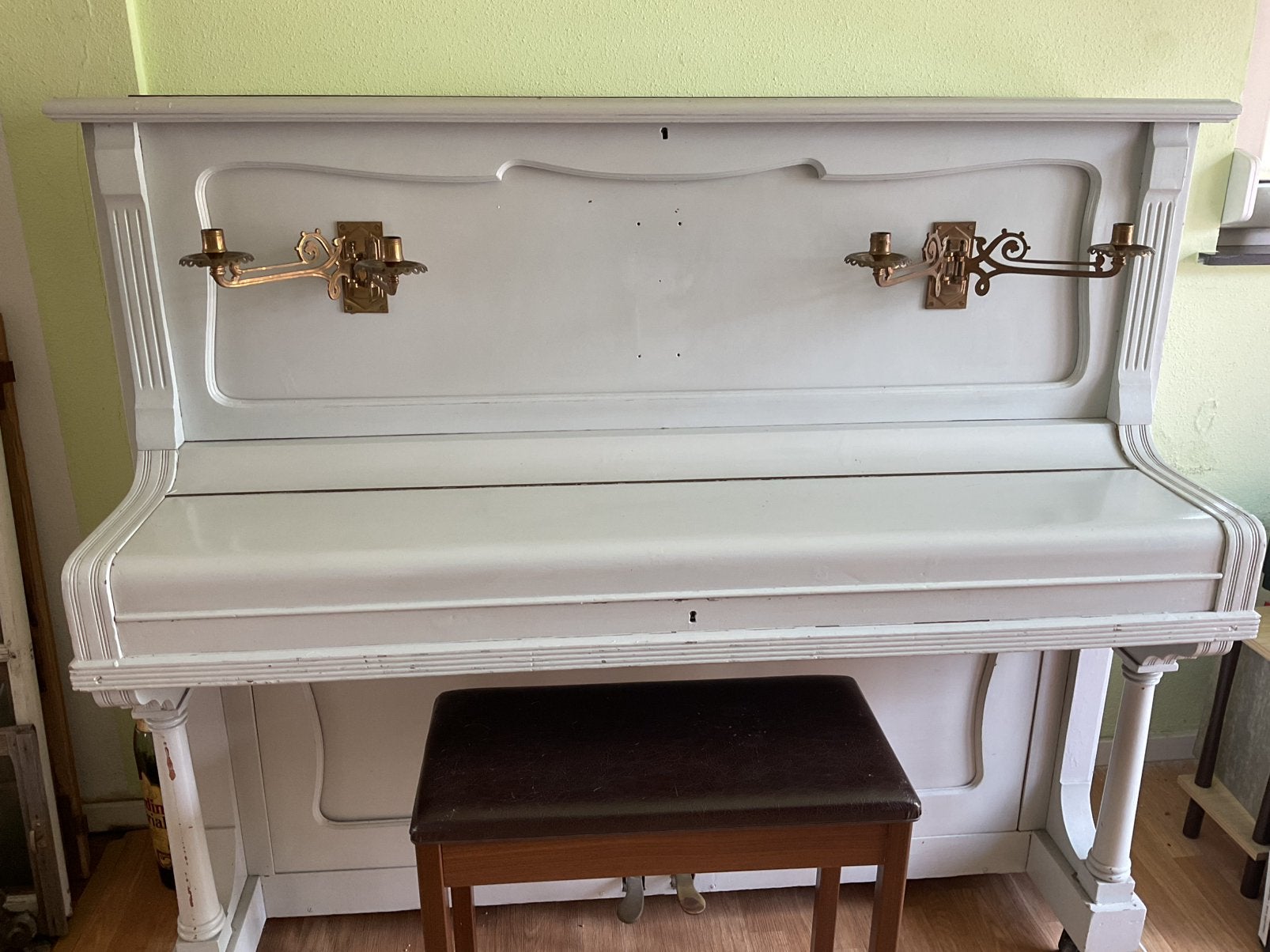 Piano te koop, Muziek en Instrumenten, Ophalen, Zo goed als nieuw, Wit, Piano