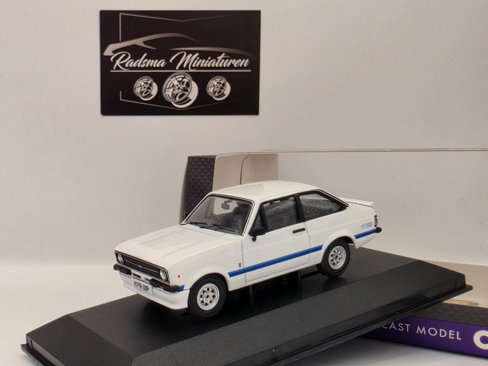 Ford Escort MkII RS 1800 - Wit - 1:43 Corgi, Auto, Corgi, Ophalen of Verzenden, Zo goed als nieuw