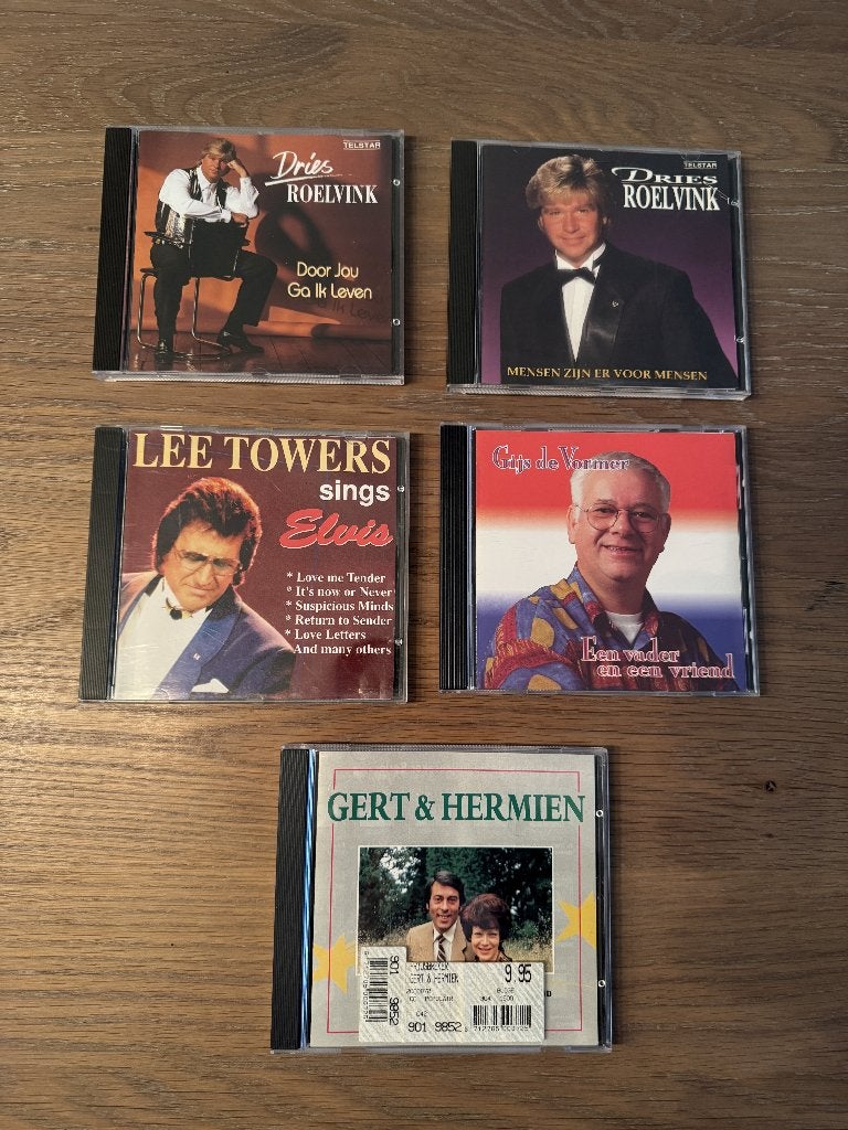 Nederlandse artiesten cd's - 5 stuks, Inclusief boekje, Ophalen of Verzenden, Zo goed als nieuw, Levenslied of Smartlap