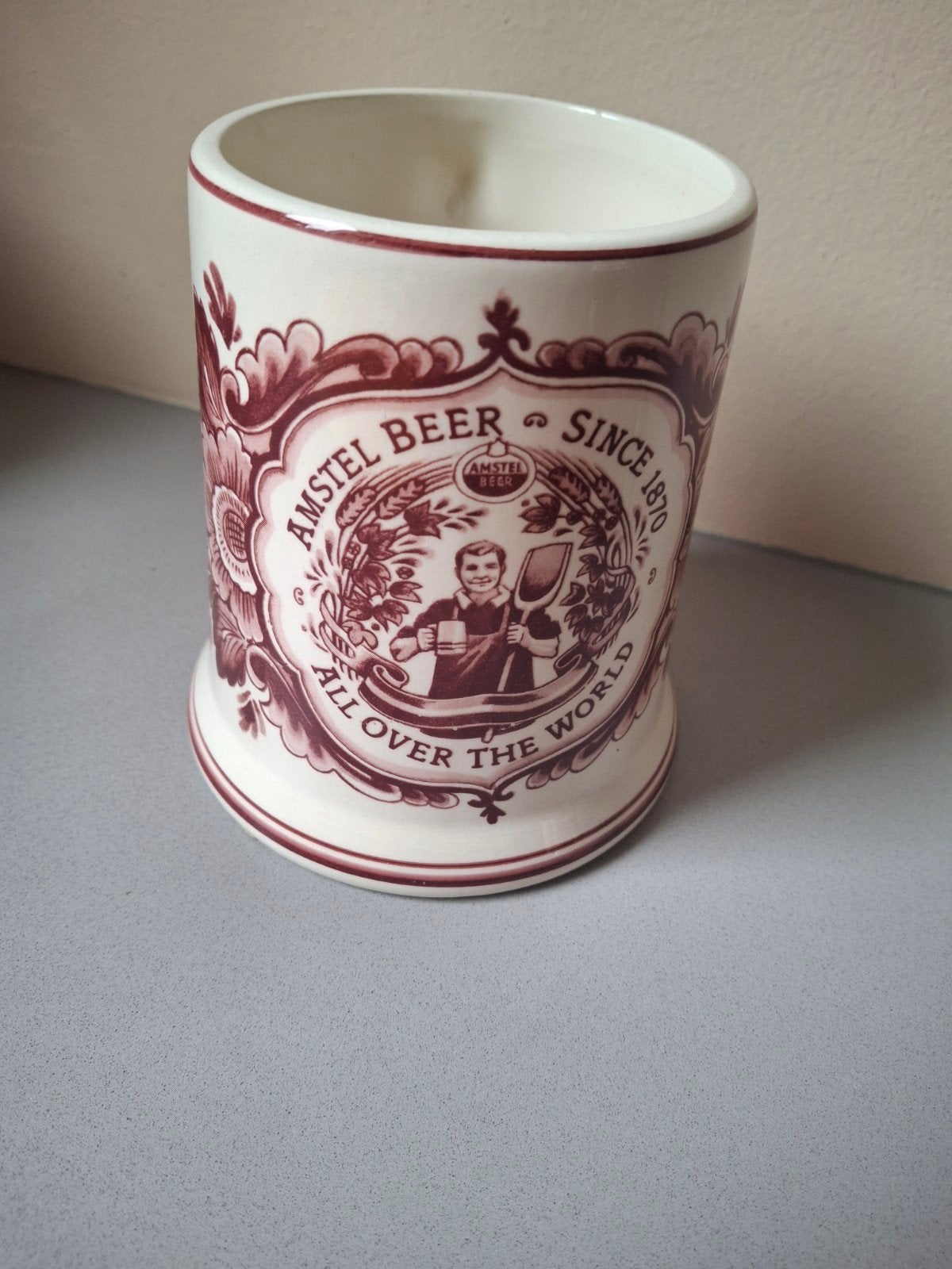 Amstel bierpul - Vintage keramische pul, Ophalen of Verzenden, Gebruikt, Pul(len), Amstel