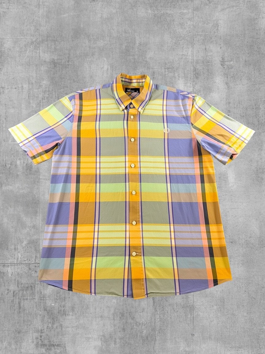 Fred Perry blouse grijs geruit heren maat XL overhemd, Reichenbachstrasse 12, 80469 München, Duitsland, Verzenden, Zo goed als nieuw
