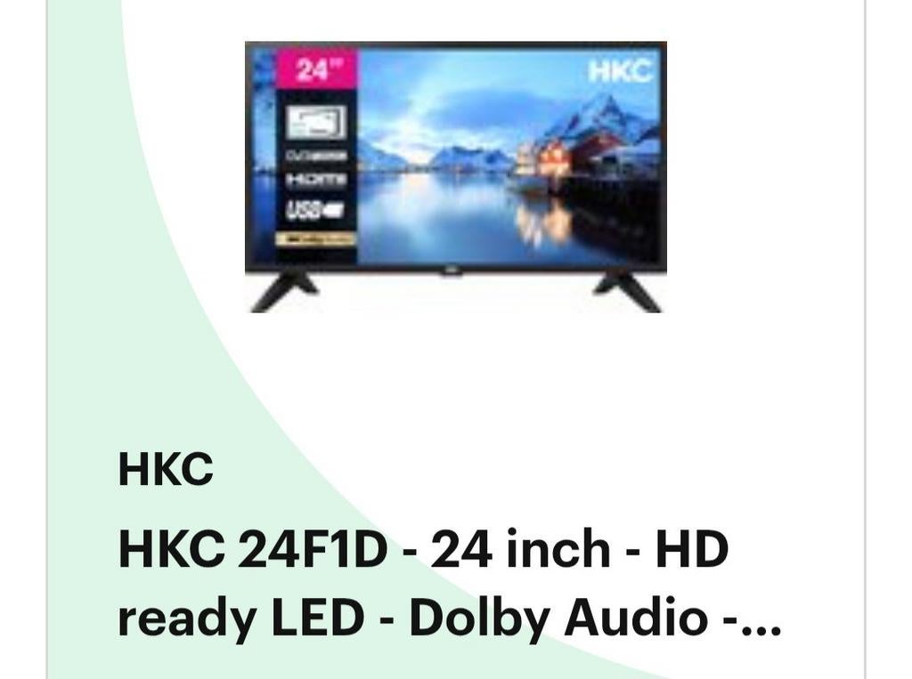 HKC 24 inch HD ready LED televisie, Ophalen of Verzenden