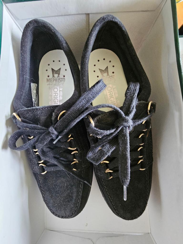Nieuwe zwarte Mephisto Rimini schoenen maat 4,5  37,5, Mephisto, Ophalen of Verzenden, Nieuw, Zwart