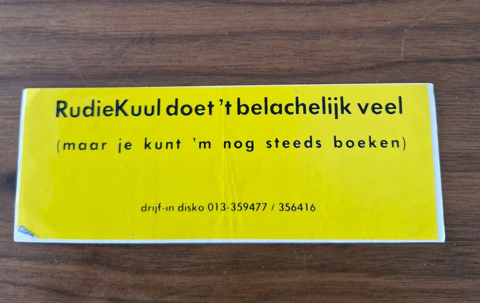 10288 RudieKuul doet 't belachelijk veel sticker, Ophalen of Verzenden