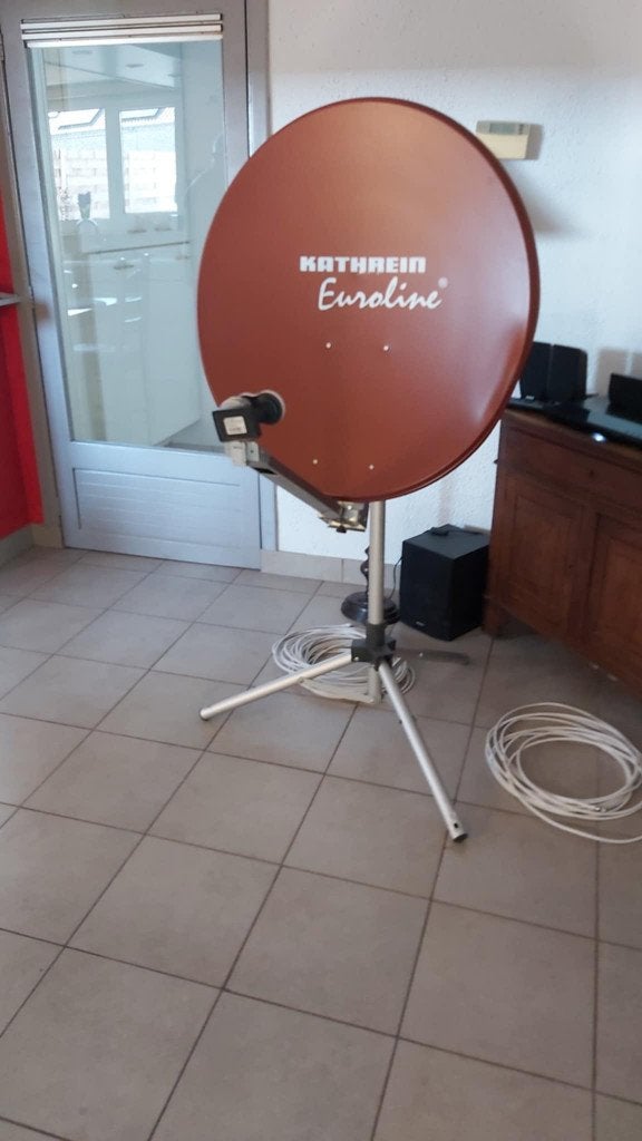 schotelantenne, Ophalen, Gebruikt
