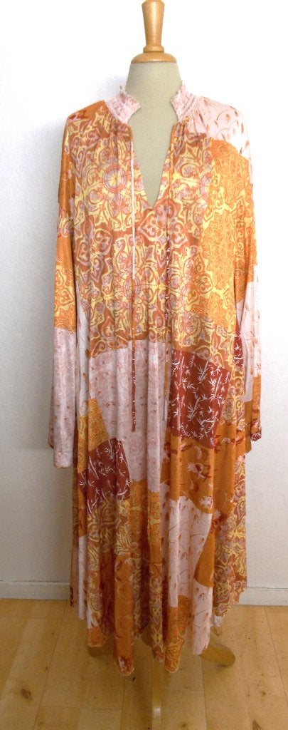 Aparte mooie kleuren maxi jurk! XXL, Kleding | Dames, Jurken, Overige kleuren, Verzenden, Maat 46/48 (XL) of groter, Zo goed als nieuw