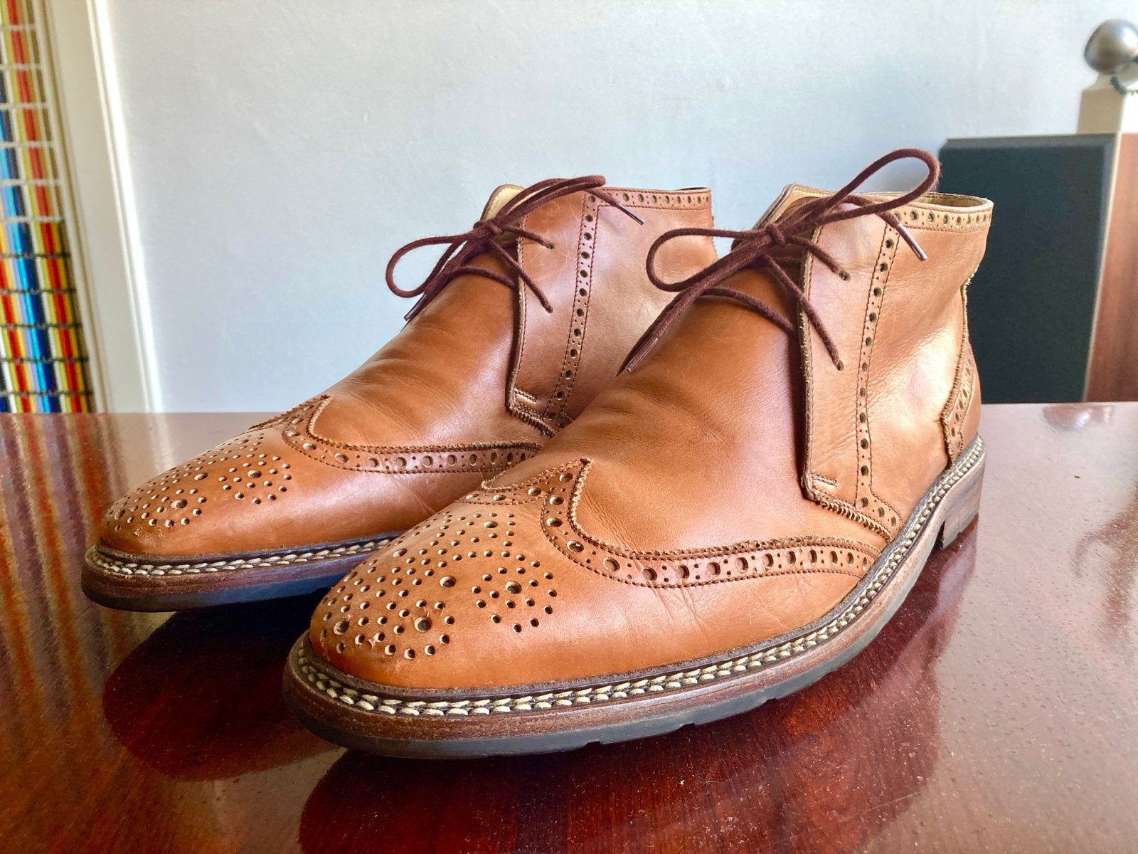 Ambiorix, Cognac Brogue Boots Maat 43 Van Bommel Greve Avang, Kleding | Heren, Schoenen, Verzenden, Gedragen, Bruin, Boots