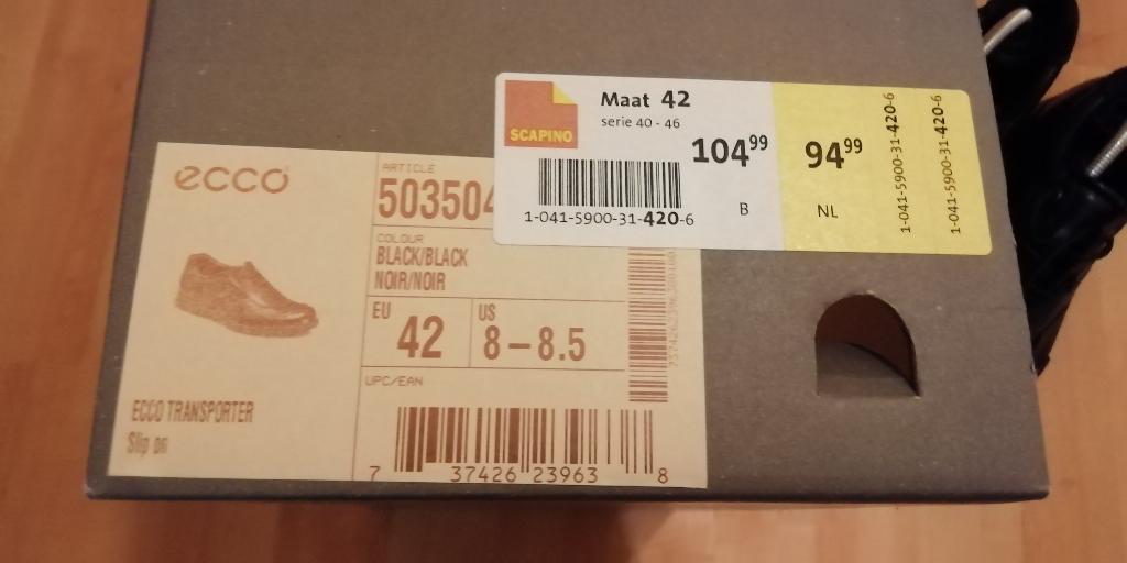 ECCO Schoenen MAAT 42, Ecco, Zwart, Nieuw, Ophalen of Verzenden