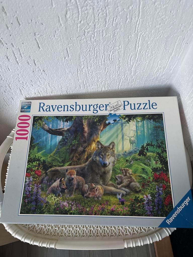 Ravensburger Legpuzzel 1000 stukjes - Wolvenfamilie, Ophalen, 500 t/m 1500 stukjes, Gebruikt, Legpuzzel