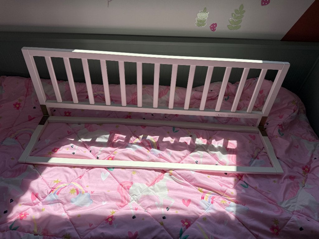 Bedrand kinderkamer, Kinderen en Baby's, Kinderkamer | Bedden, Ophalen, Gebruikt, Minder dan 140 cm, Minder dan 70 cm