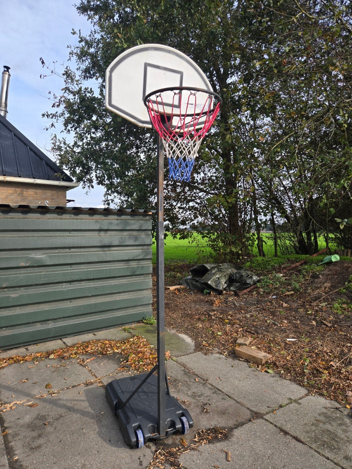 Basketbalpaal met bord en ring, Sport en Fitness, Ophalen, Gebruikt, Ring, Bord of Paal