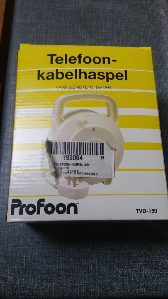 Telefoon kabelhaspel 15 meter profoon tvd 150, Ophalen of Verzenden, Gebruikt