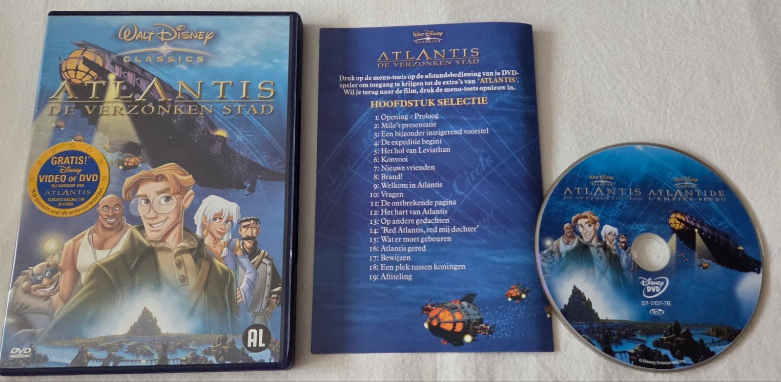 Walt Disney Atlantis Dvd Cartoon/Animatie, Alle leeftijden, Ophalen of Verzenden, Zo goed als nieuw, Europees