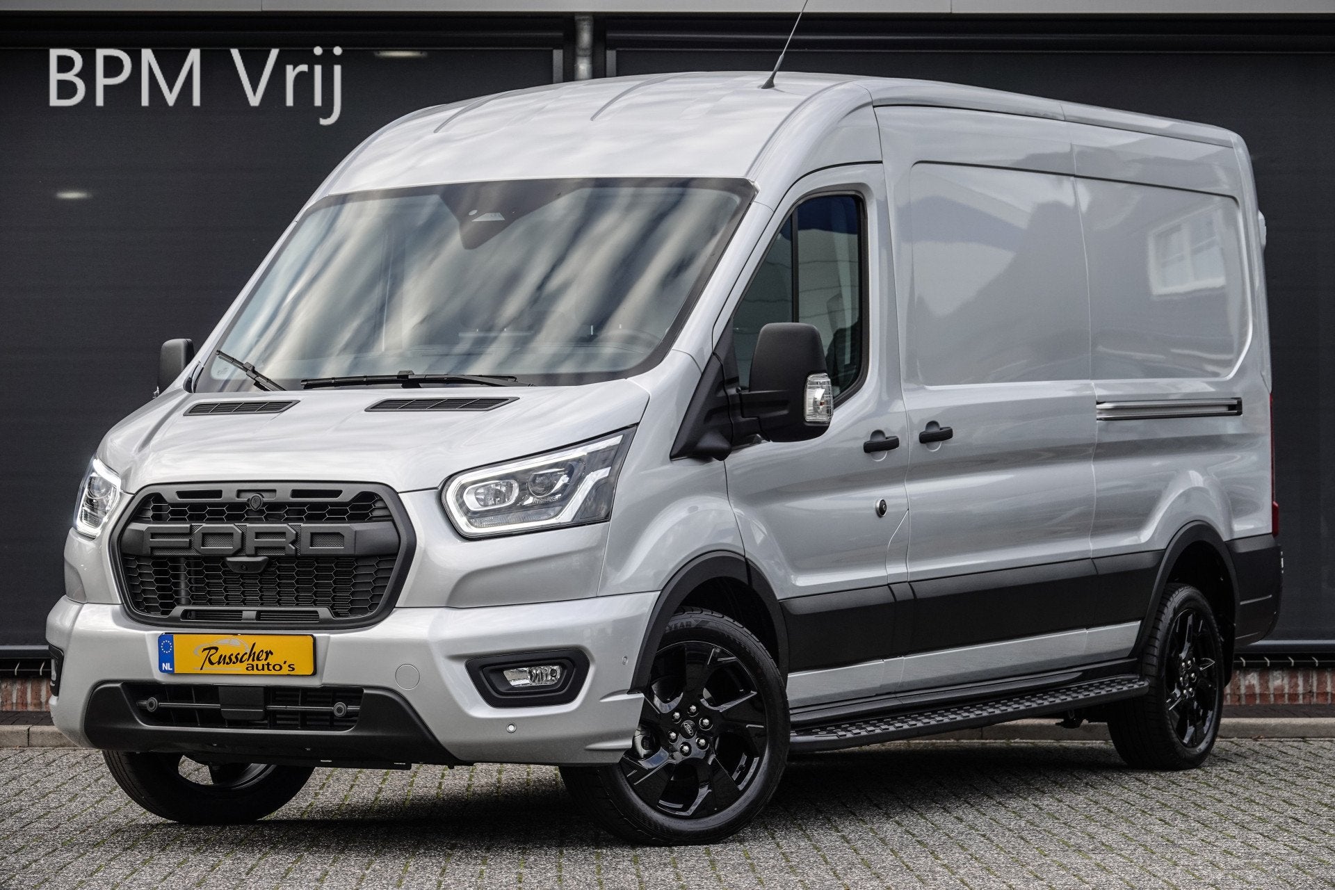 Ford Transit L3H2 | 2.0Tdci 165Pk A8 Aut. | 350 | Raptor Edi, Auto's, Bestelauto's, 12 maanden, Stof, Zwart, 4 cilinders