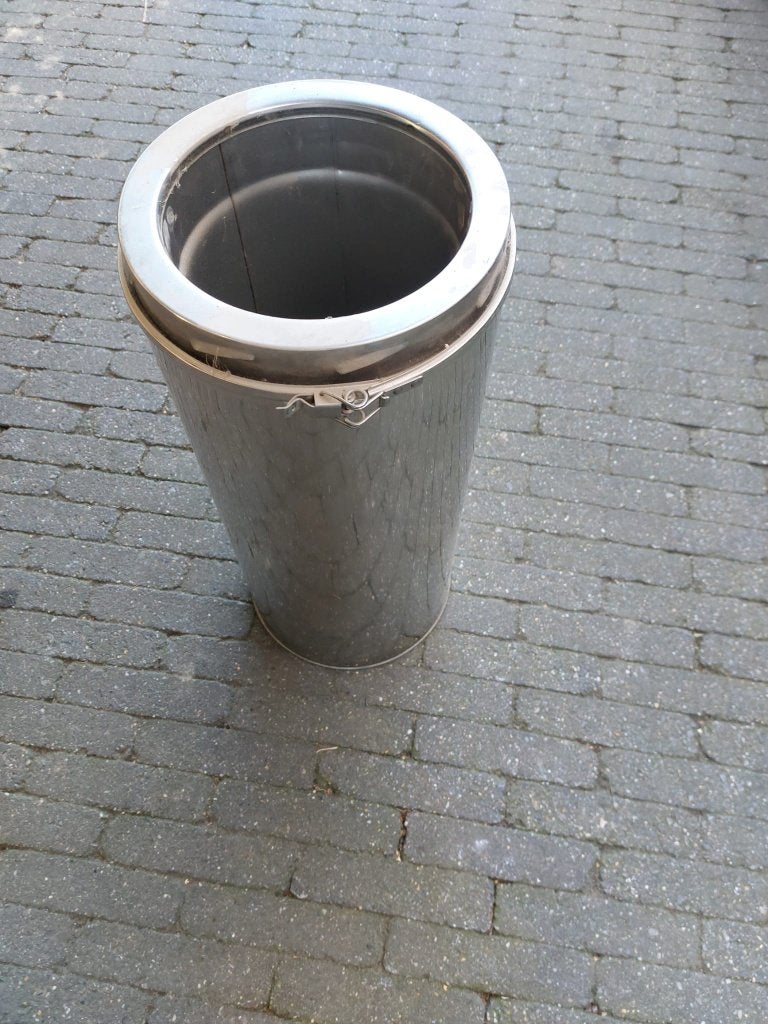 dubbelwandige rookafvoer RVS 50 cm, Ophalen, Nieuw, Afzuiger
