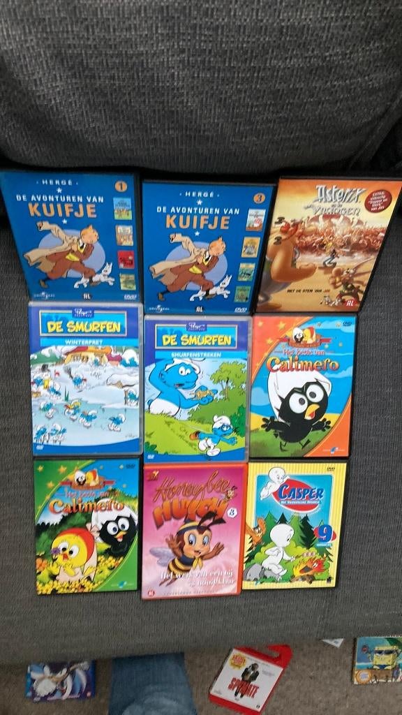 DVD Kuifje, De Smurfen, Calimero, Casper, Astrix, Alle leeftijden, Ophalen of Verzenden, Zo goed als nieuw, Europees