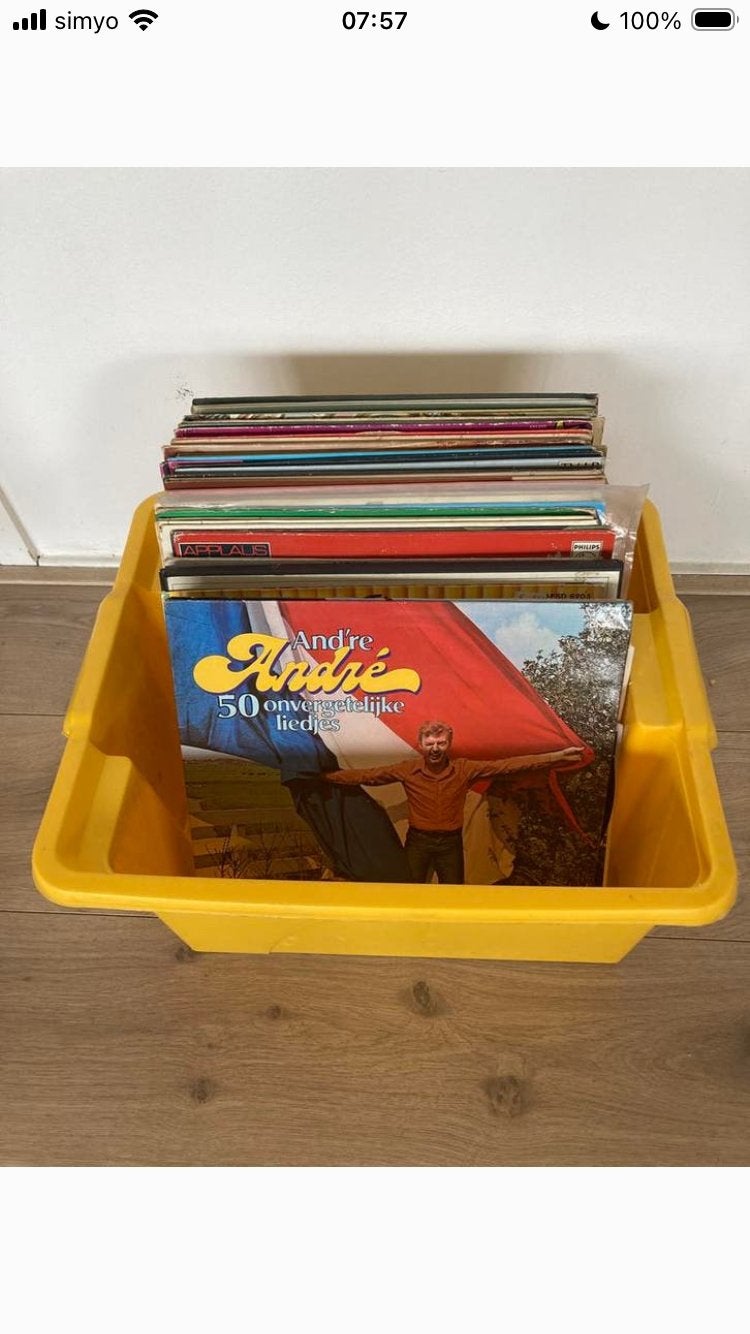 Krat met elpee’s, verschillende genres, Verzenden, Gebruikt, Overige formaten