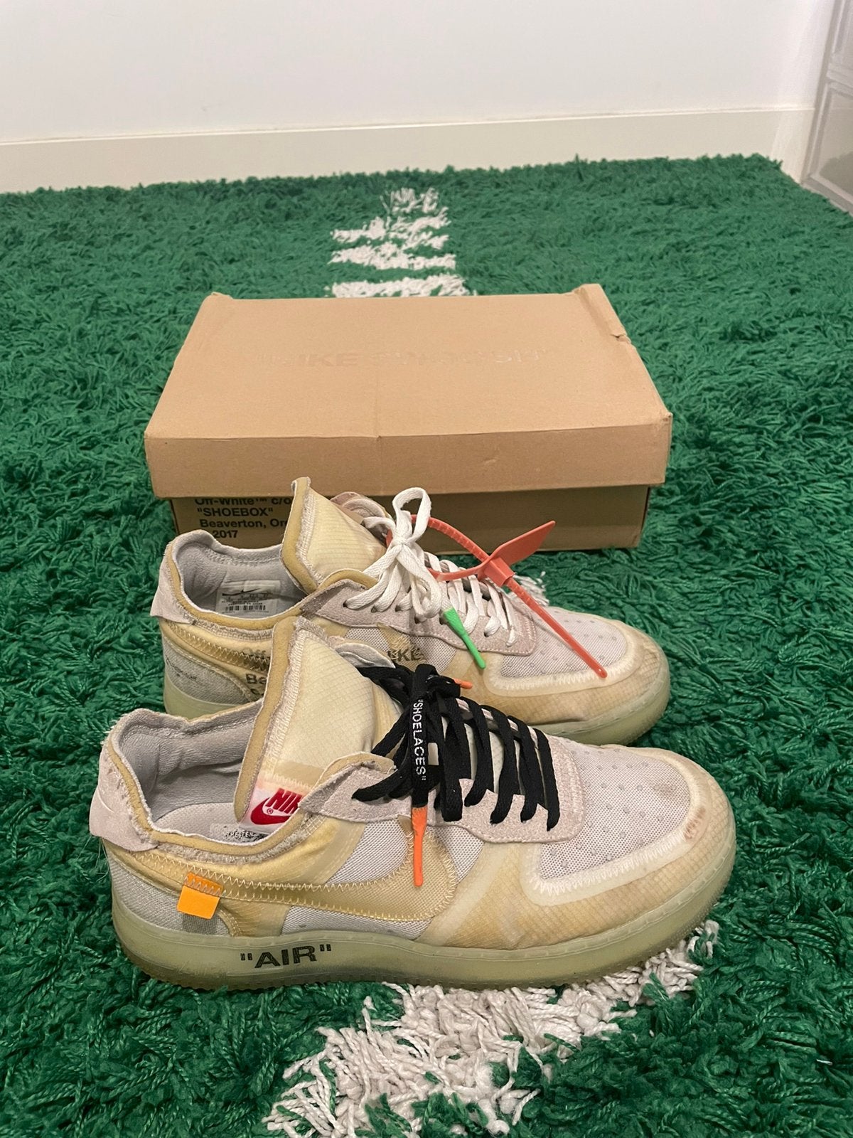 Nike x off white Air Force 1 maat 42,5, Kleding | Heren, Schoenen, Wit, Ophalen of Verzenden, Sneakers of Gympen, Gedragen