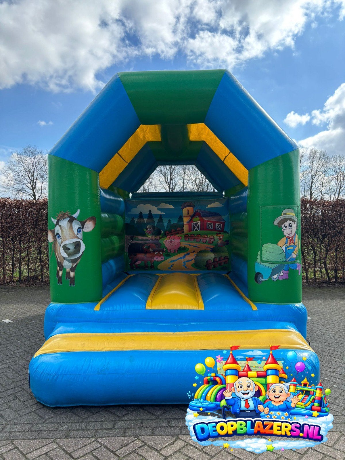 Springkussen springkasteel te huur, Ophalen of Verzenden, Zo goed als nieuw, Overige