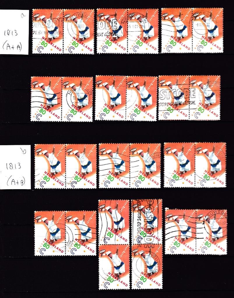 9397) Nederland 1813 KNLTB 1999 blokken, Postzegels en Munten, Ophalen of Verzenden