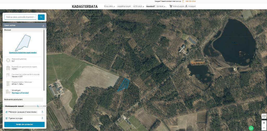 bos perceel bosperceel vessem 6716m2 bij groot- en kleinmeer, Vessem, Verkoop zonder makelaar, 1500 m² of meer