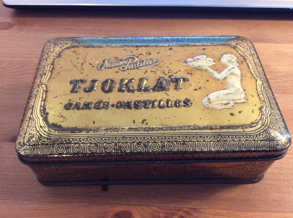 vintage blik Tjoklat Camée-pastilles, Verzamelen, Blikken, Ophalen of Verzenden, Gebruikt, Overige