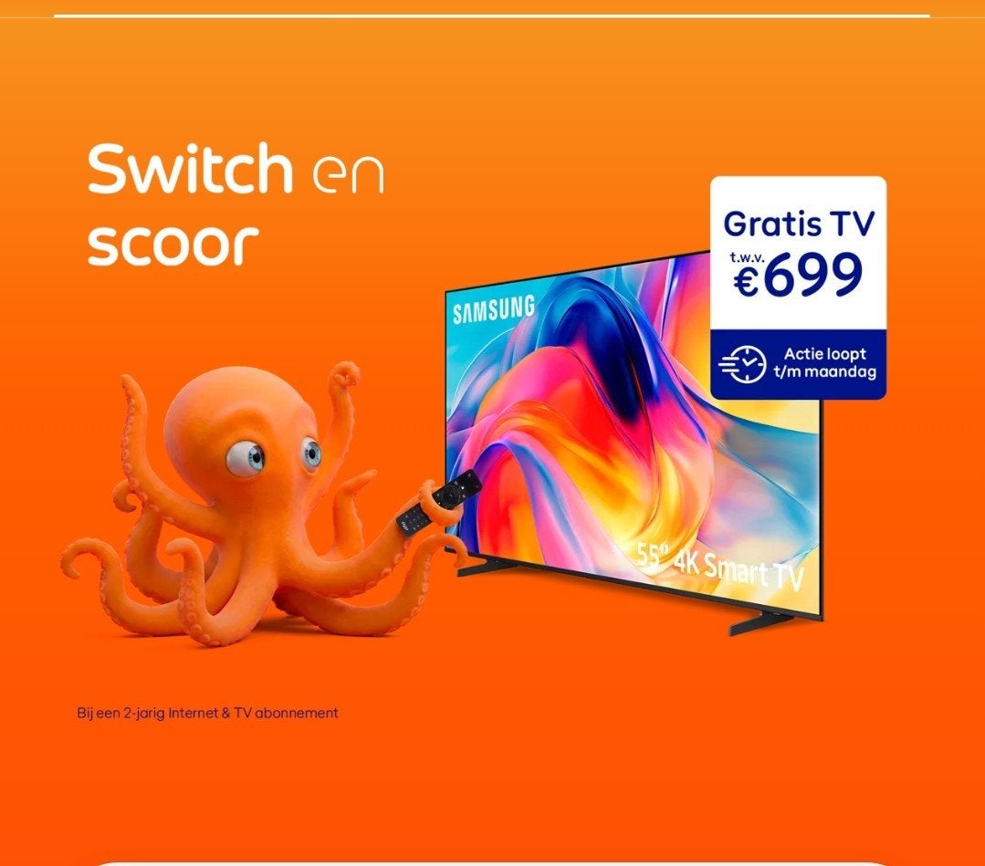 Samsung  tv 55 inch of hoger, Eén persoon, Cadeaubon