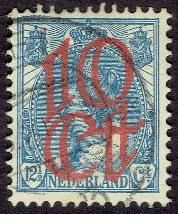Nederland 1923, opruimingsuitgifte, 10 # 12½., Postzegels en Munten, Postzegels | Nederland, Verzenden, T/m 1940, Gestempeld