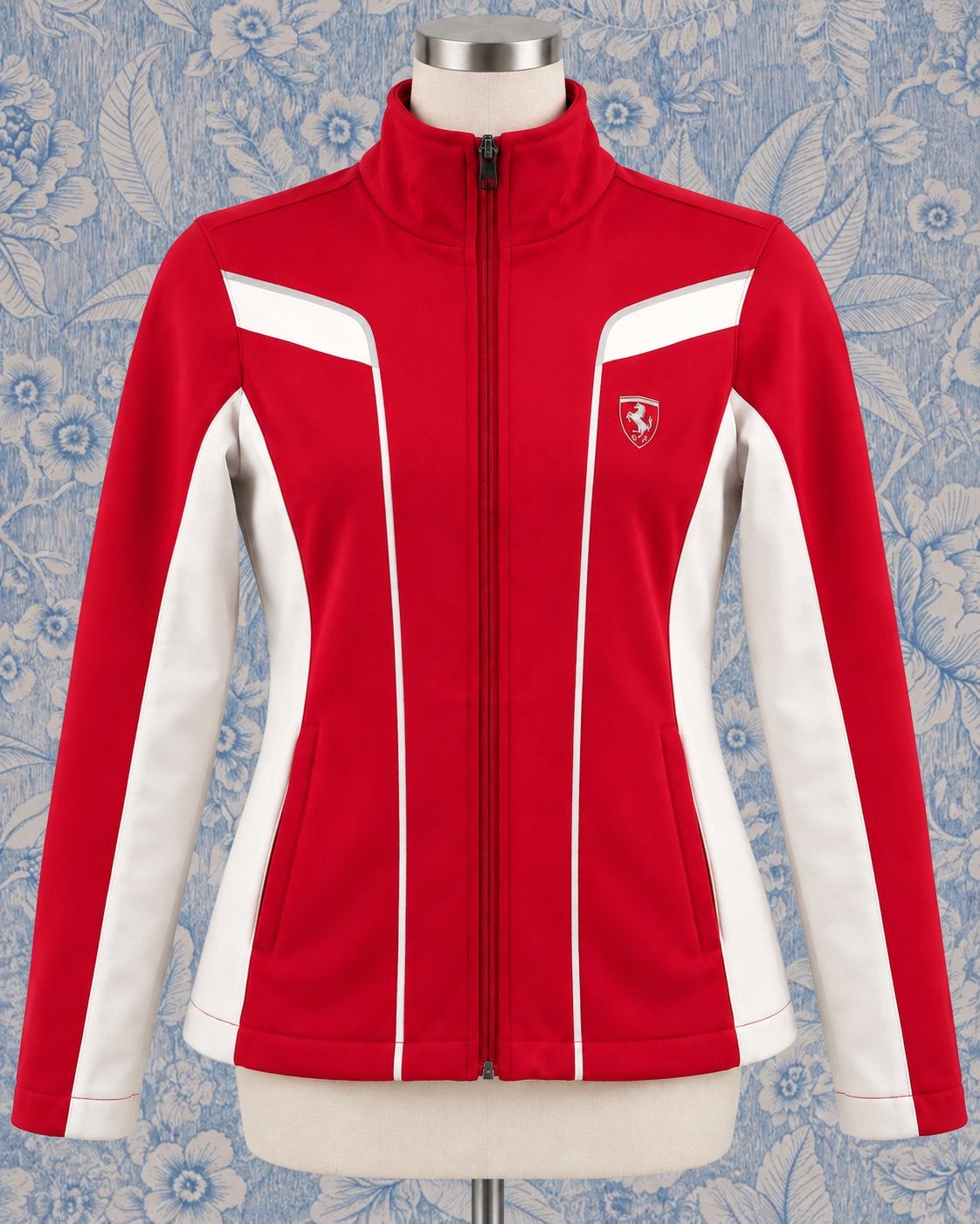 Ferrari Softshell Jas Rood Wit - Scuderia Ferrari, Ophalen of Verzenden, Zo goed als nieuw, Maat 36 (S), Rood