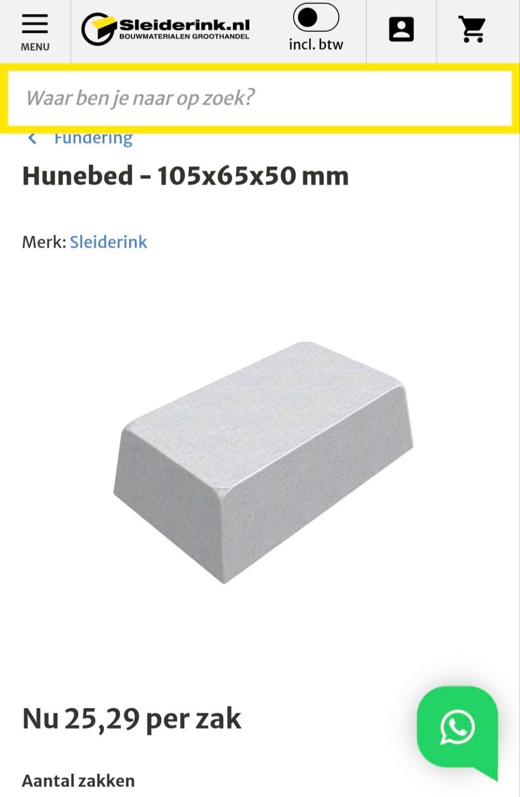 te koop zak hunebed 105x65x50, Ophalen, Nieuw