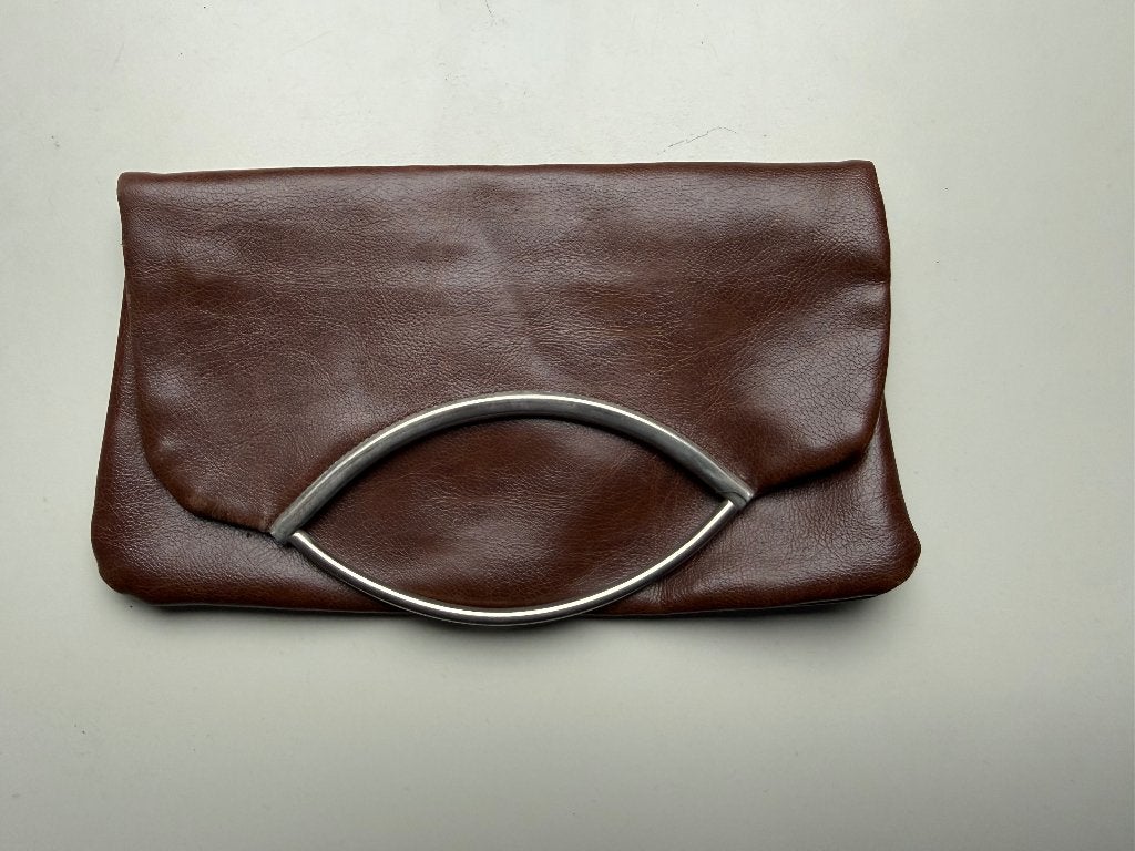 Clutch tasje/avondtasje, Ophalen of Verzenden, Zo goed als nieuw, Bruin, Avondtasje