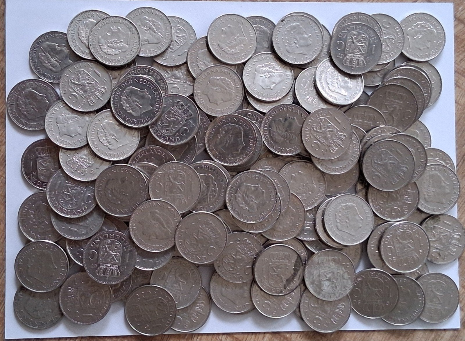 200    nikkelen     guldens, Ophalen of Verzenden, Koningin Juliana, 1 gulden