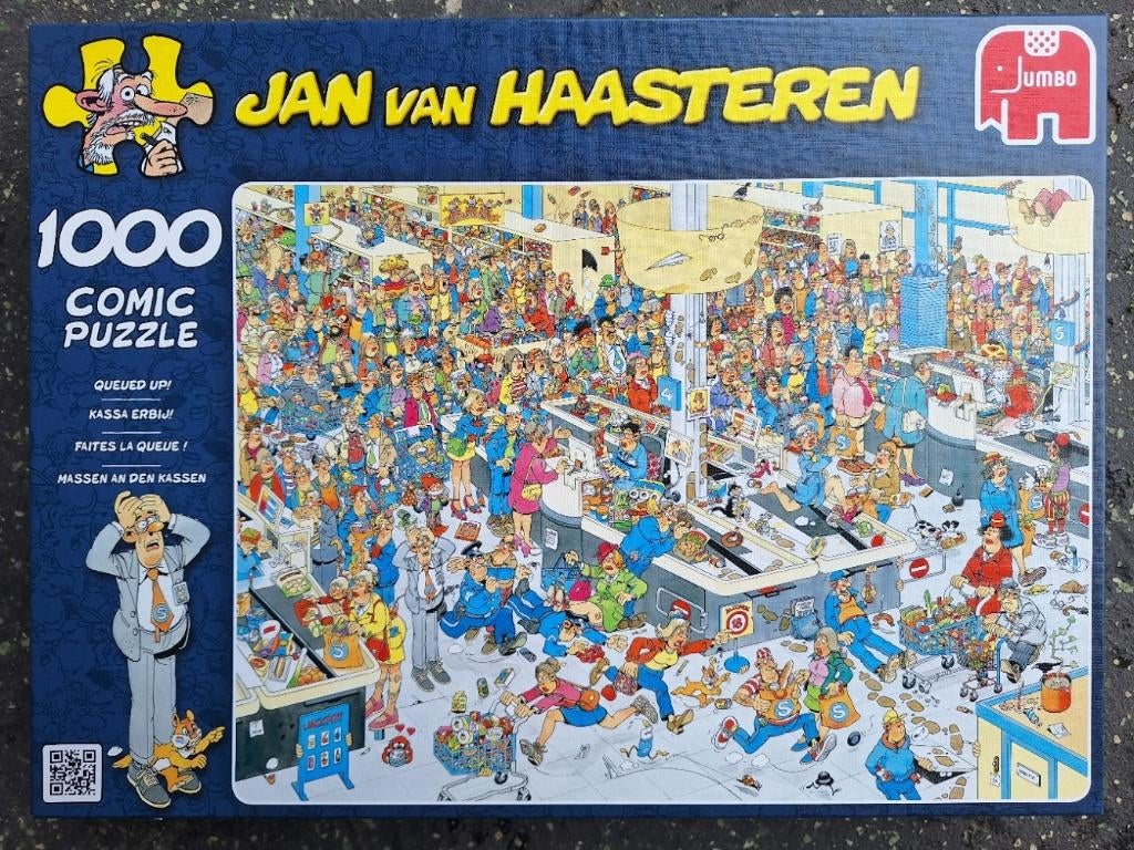 van Haasteren 1000 stukjes puzzel "Kassa erbij", Hobby en Vrije tijd, Denksport en Puzzels, Ophalen of Verzenden, 500 t/m 1500 stukjes