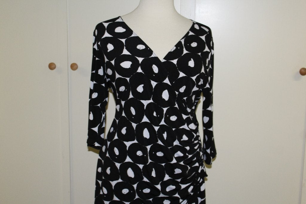 Joseph Ribkoff prachtig elegante jurk zwart/wit mt 48, Kleding | Dames, Overige kleuren, ., Maat 46/48 (XL) of groter, Joseph Ribkoff