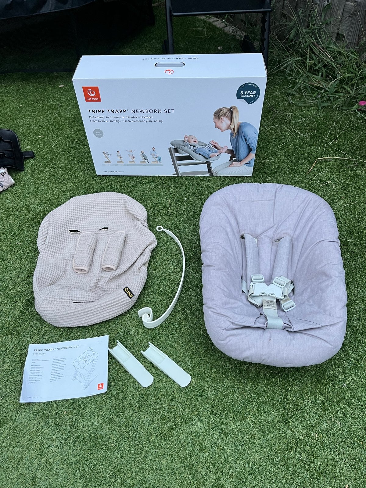 Stokke Tripp Trapp Newborn Set V2 - compleet, Kinderen en Baby's, Ophalen of Verzenden, Zo goed als nieuw, Meegroeistoel, Gordel(s)