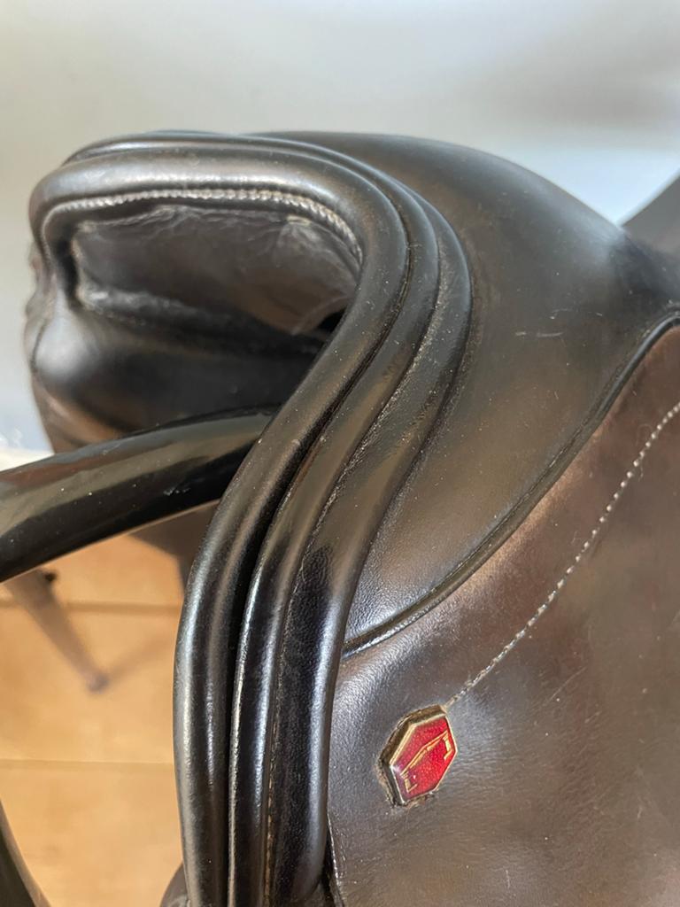Albion dressuur zadel SLK MW 18” zwart, Ophalen, Gebruikt, Dressuur