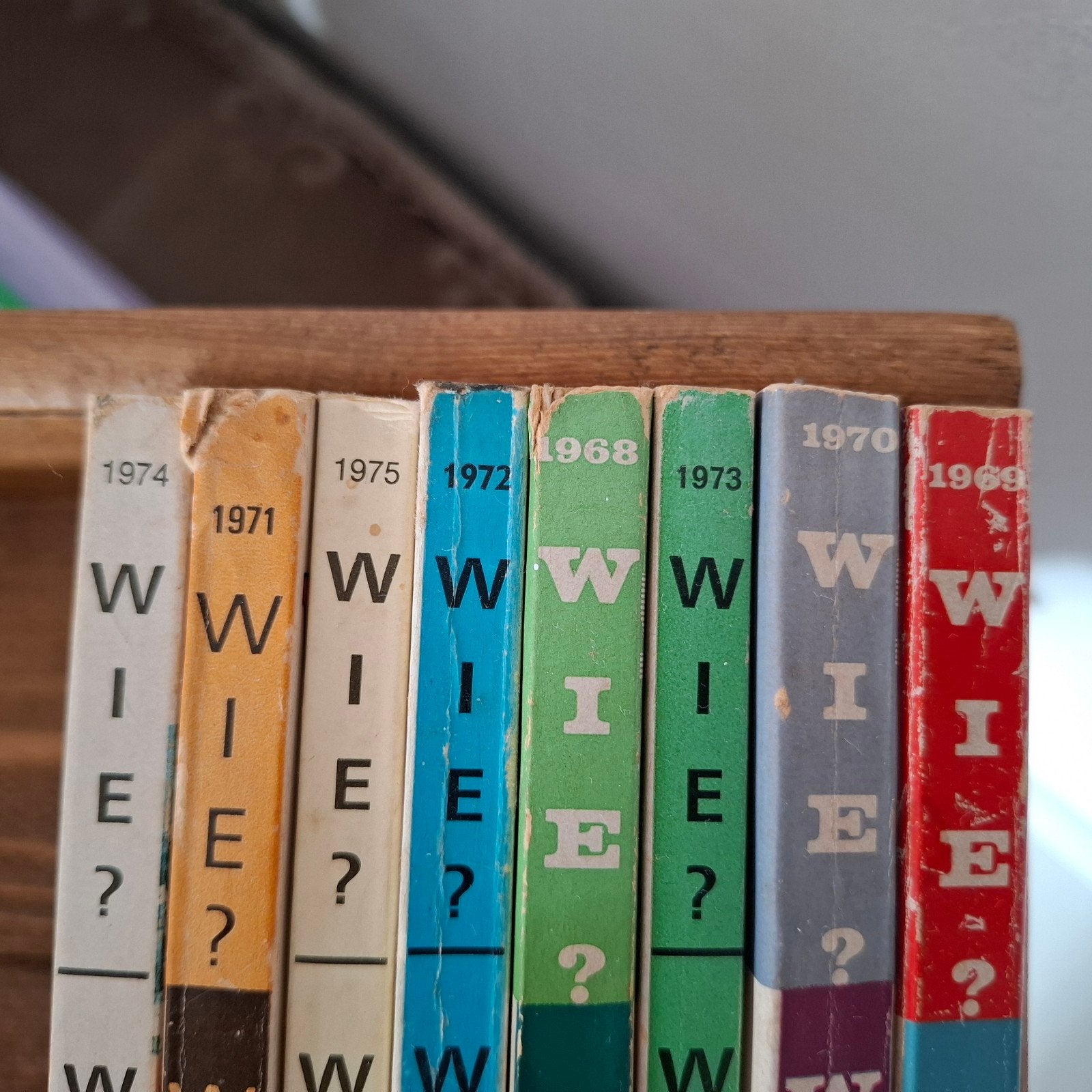 Wie-Wat-Waar? Jaargangen 1968 t/m 1975, Boeken, Ophalen, Gelezen, Algemeen