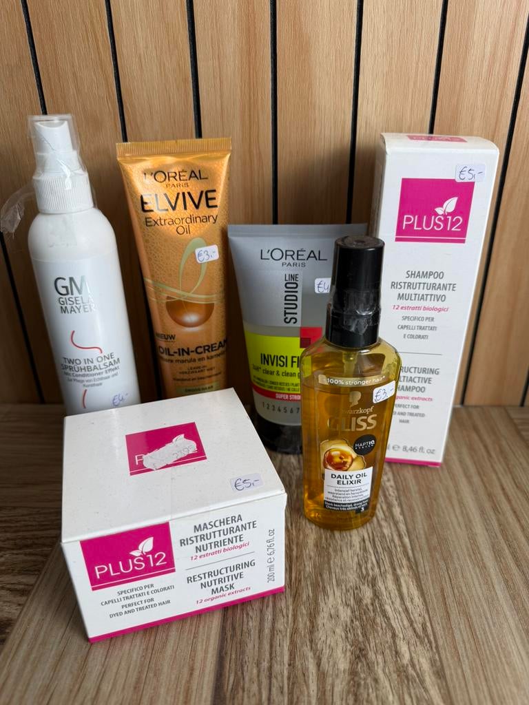 Set haar verzorging producten gel olie masker loreal, Ophalen of Verzenden, Zo goed als nieuw, Gehele gezicht