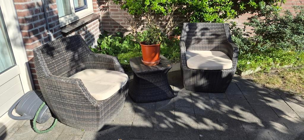 Leuk loungesetje, Tuin en Terras, Tuinsets en Loungesets, 2 zitplaatsen, Ophalen