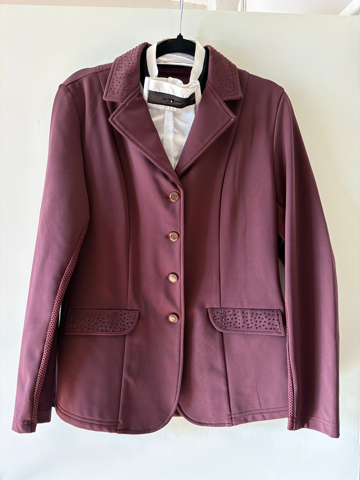 Harry's Horse Rijjas Crystal Bordeaux, Dieren en Toebehoren, Met stretch, Rood, Dressuur, Ophalen of Verzenden