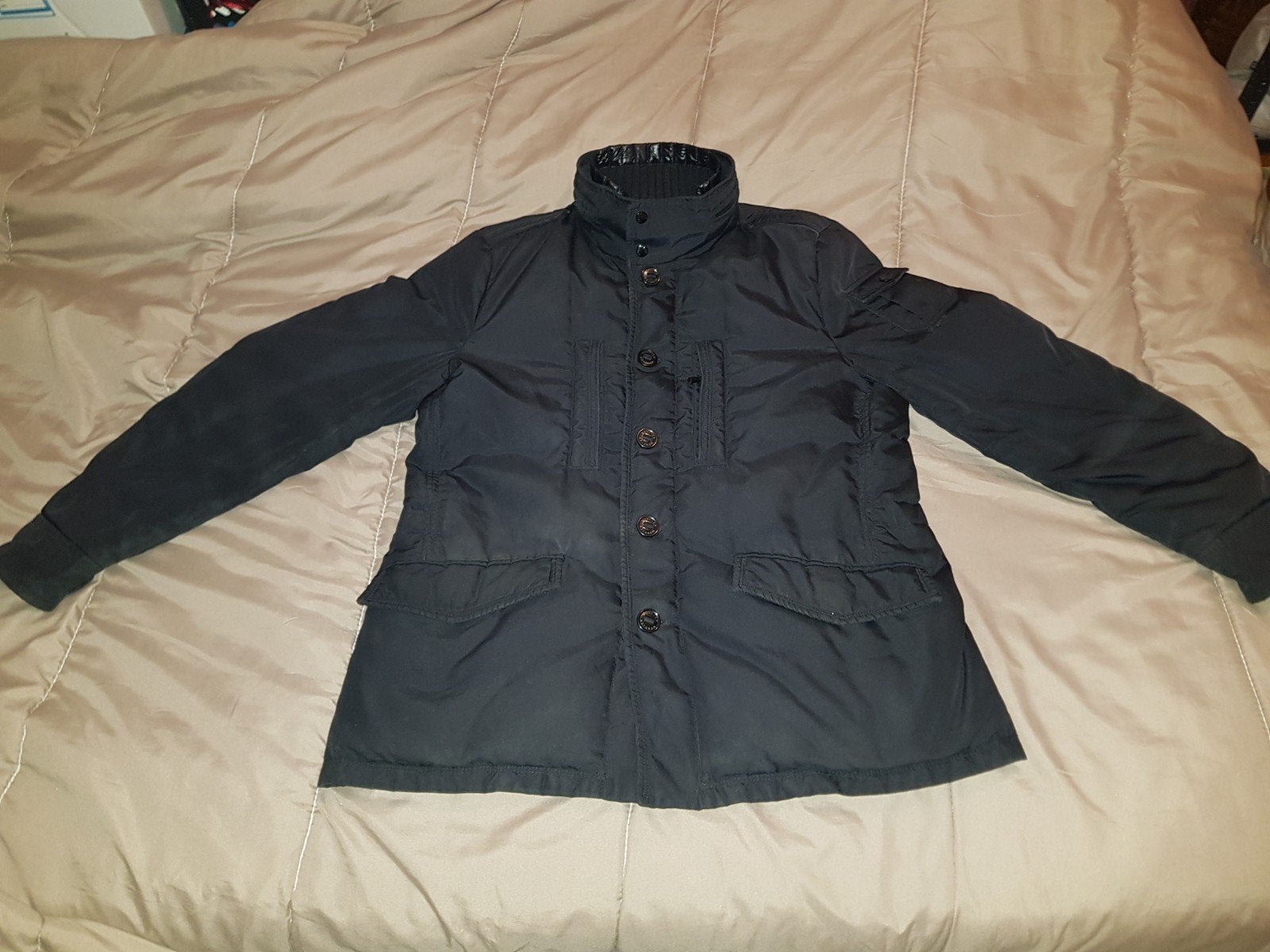 Zomerjas heren Moncler origineel gevoerd Zwart maat L/XL, Ophalen of Verzenden, Zo goed als nieuw, Maat 56/58 (XL), Zwart