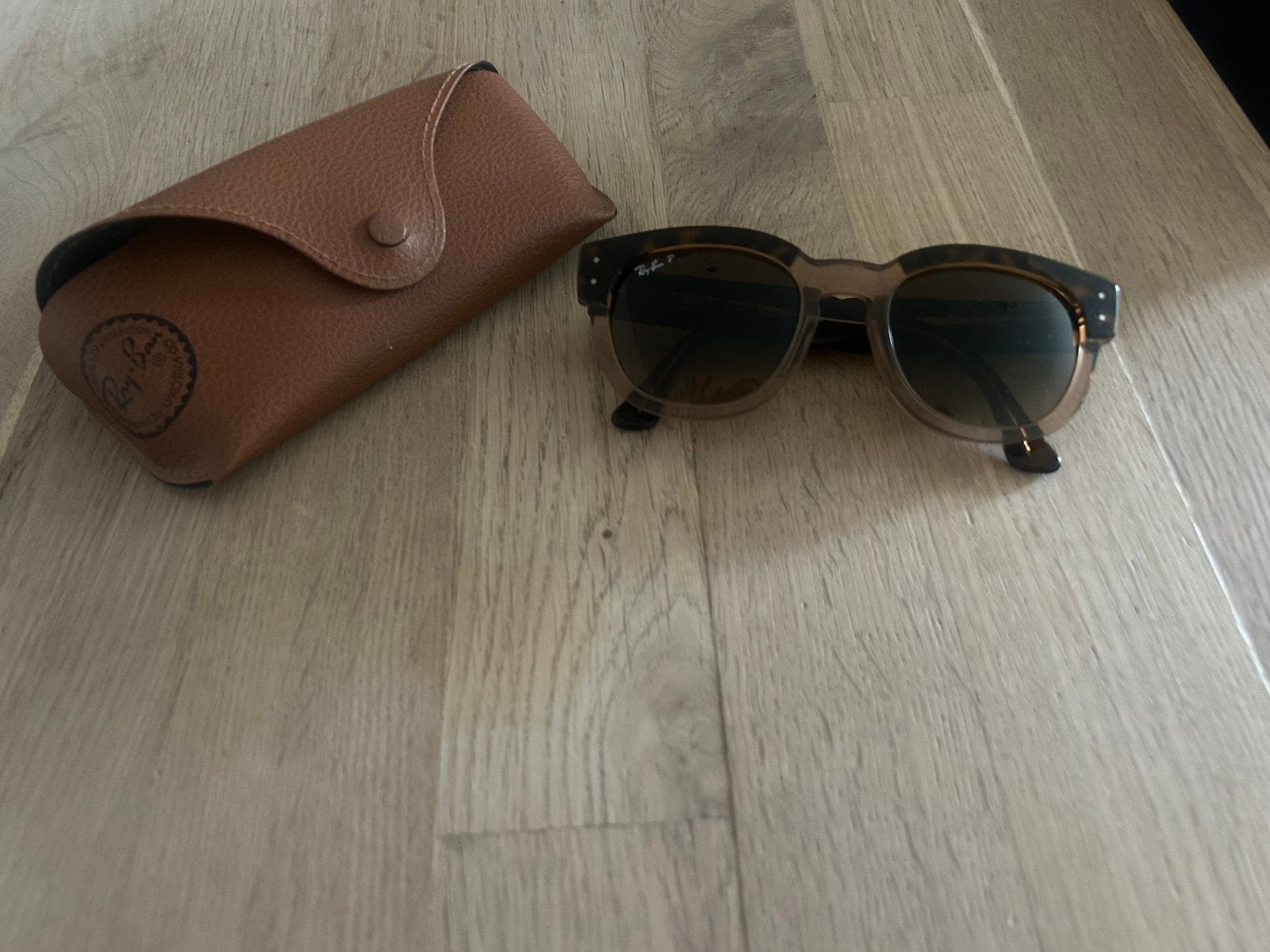 Ray ban hawkeye polarized zonnebril, Zonnebril, Bruin, Ophalen of Verzenden, Zo goed als nieuw
