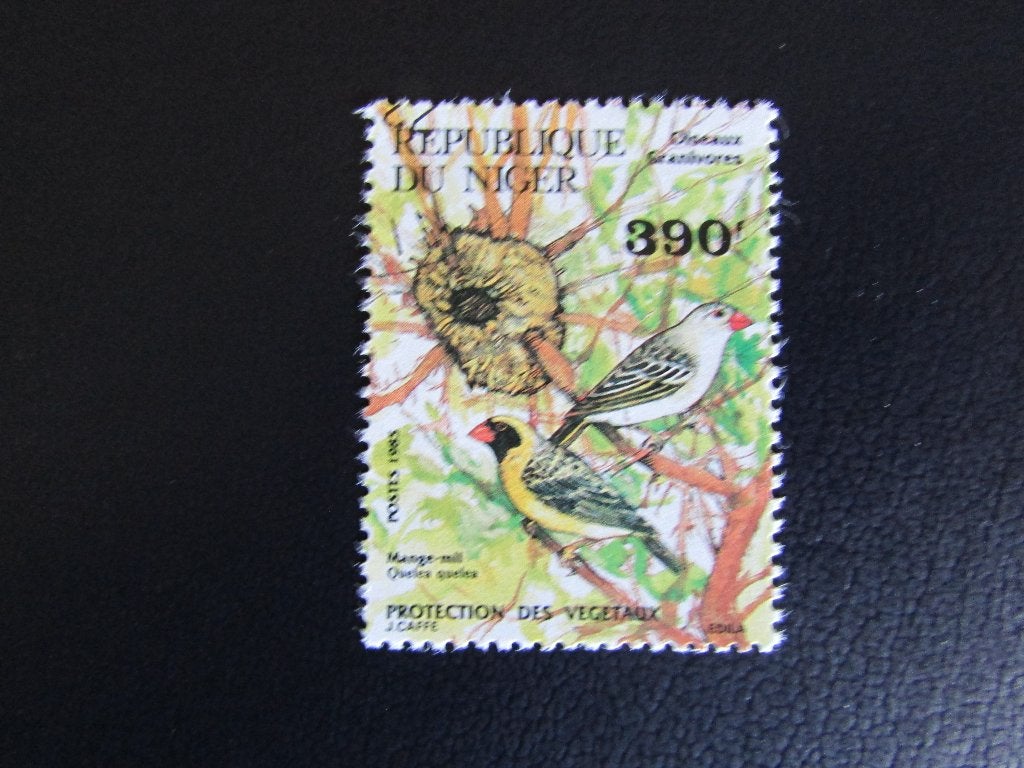 Postzegel Vogel: Roodbek-Wever uit Niger, Ophalen of Verzenden, Gestempeld, Dier of Natuur