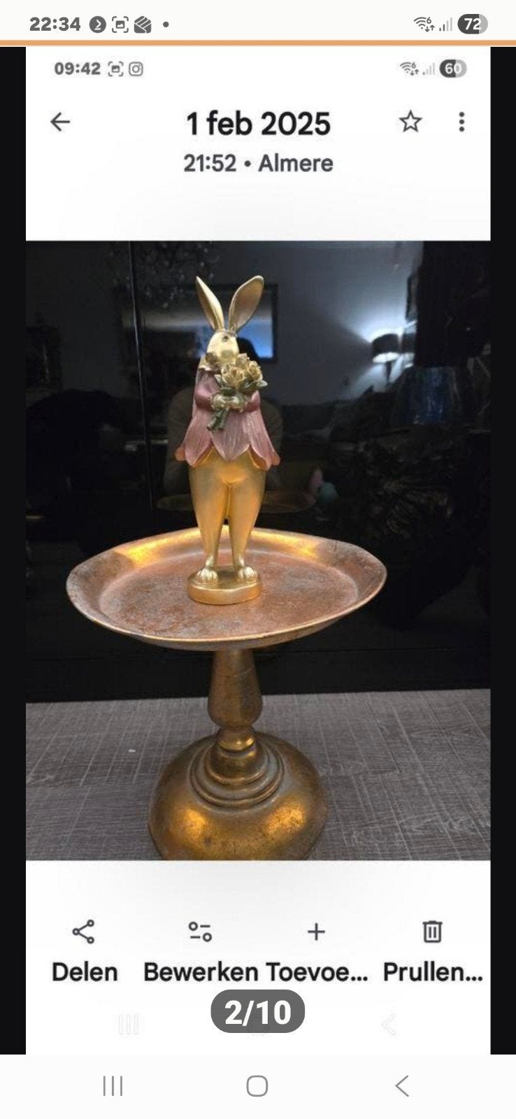 Een charmant konijnenbeeld, mogelijk voor decoratie in huis, Ophalen of Verzenden, Nieuw