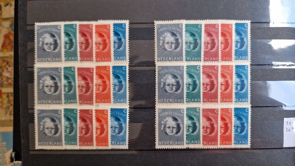 6x NVPH 444-448. 3x ongestempeld, 3x postfris., Verzenden, Na 1940, Postfris