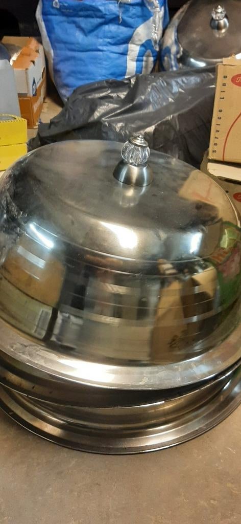 Grote RVS Afdek Schalen voor Serveren, Ophalen of Verzenden