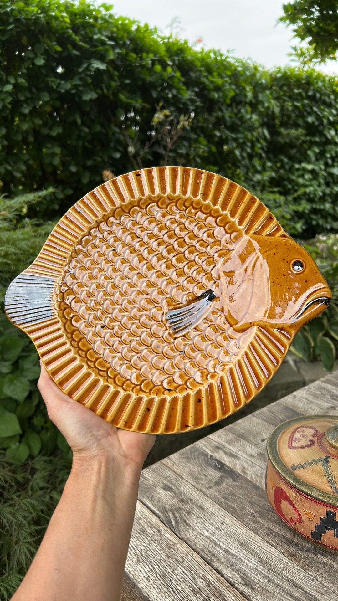 Vintage 1970s Villeroy & Boch visbord Gallo Neptuno, Ophalen of Verzenden, Zo goed als nieuw, Bord(en), Overige stijlen