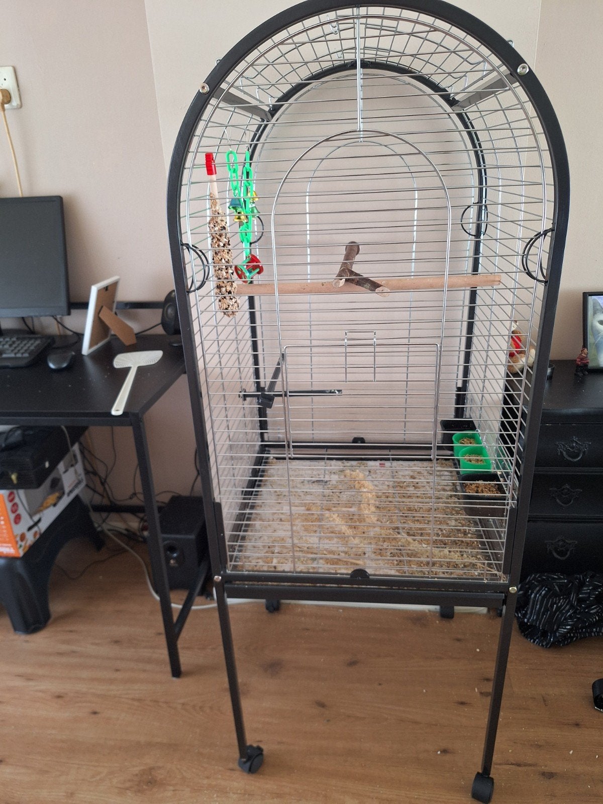 Vogel / papegaaien kooi, Ophalen, Zo goed als nieuw, Metaal, Vogelkooi