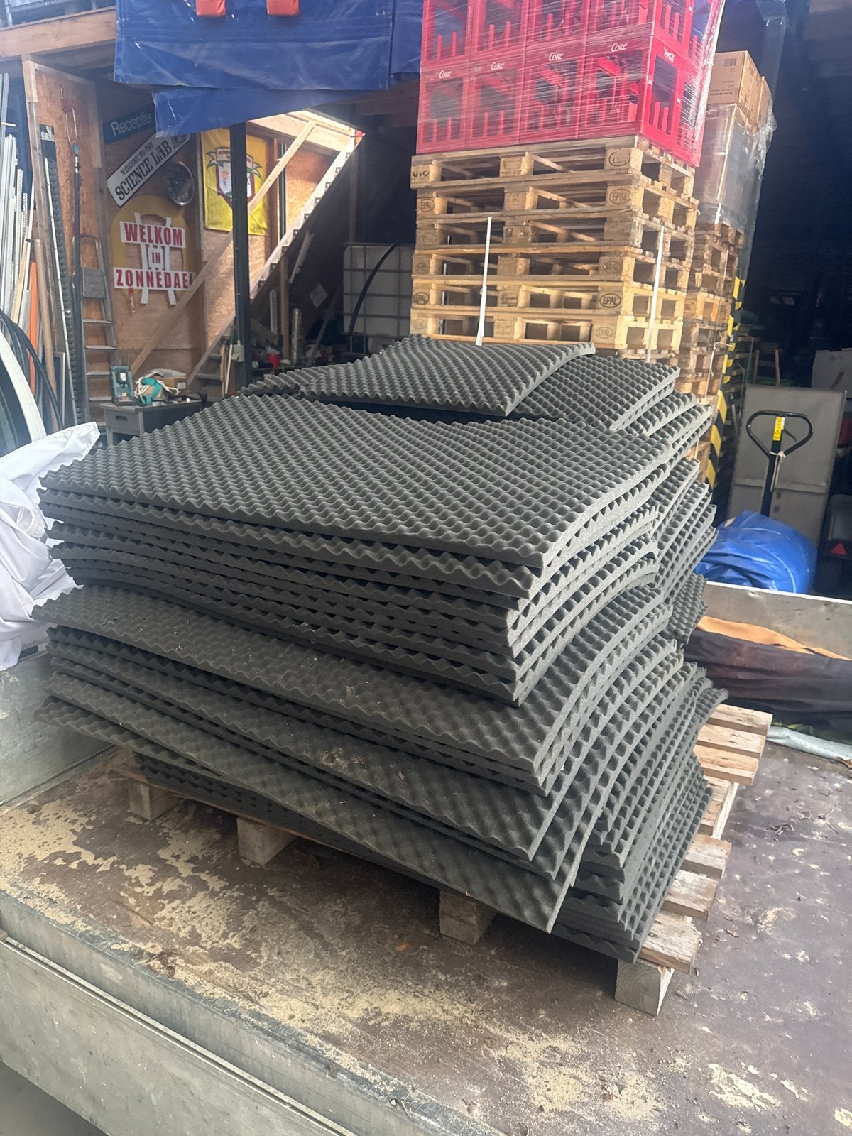 Geluidsisolatieplaten - Noppenschuim, Doe-het-zelf en Verbouw, Overige materialen, 4 tot 8 cm, Gebruikt, Ophalen of Verzenden