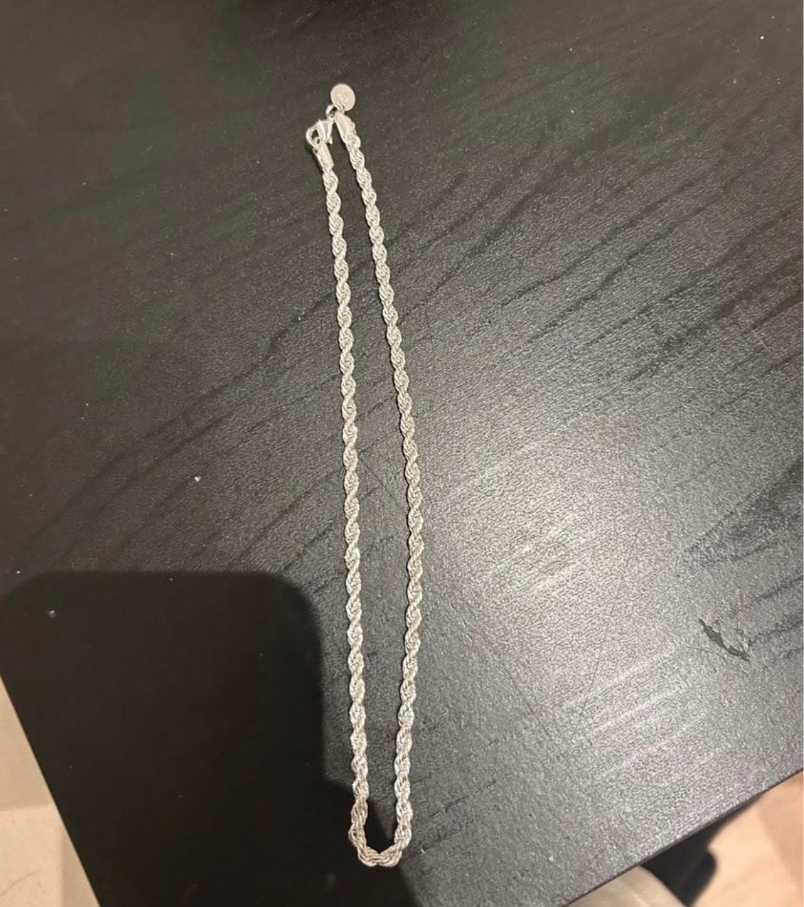 Zilverkleurige Rope Chain Ketting | Minimalistisch  Sieraad, Overige materialen, Verstelbaar, Nieuw, Ophalen of Verzenden
